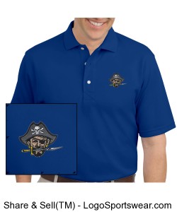 Continental Pirates Men's Rapid Dry Sport Shirt - Royal Blue Design Zoom